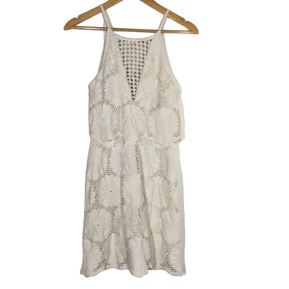 Nicholas Out Sunflower Dress Floral Lace Sleeveless Sheath Mini White Size S - Picture 4 of 9